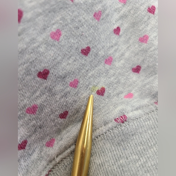 ♡ Y2K ♡ Aeropostale Heart Hoodie Baby Pink Fur Hood & Pompoms - Picture 12 of 12